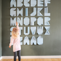 Alphabet Art: Folded Paper Letters