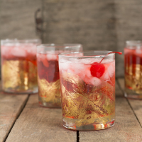 Cocktail Bling: Gold Foil Glass Tumblers