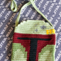 DIY Crocheted Boba Fett Helmet Bag