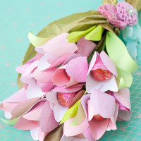 Paper Flowers With Chocolate Centers