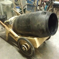 Make a Mobile Cement Mixer from a Pickle Barrel