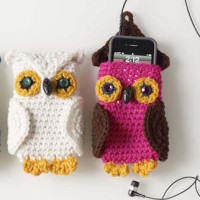 Fun with Fiber: Crocheted Owl Cell Phone Cozy