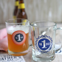 Designs for Dad: Printable Father's Day Beer Glass Decals and Coaster Tags