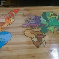 An Engraved Wooden Risk Game Table