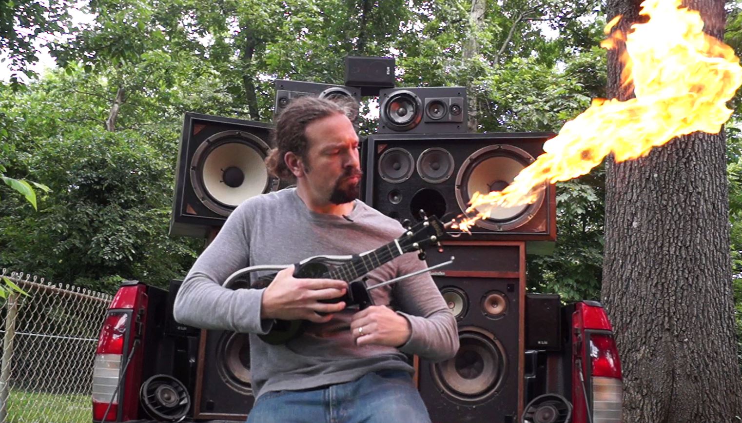 Mad Max Doof Warrior Inspired Flamethrower Ukulele