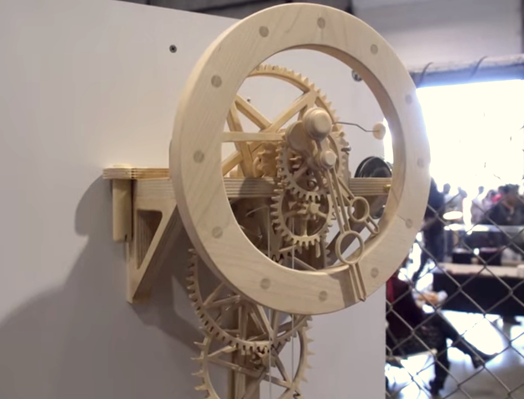 Handmade Wooden Kinetic Wall Clock Sculpture Make: