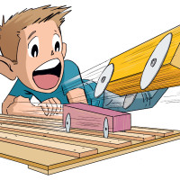 Howtoons: Build a Pinewood Derby Track at Home