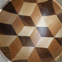 See it Made: Wooden 3D Cube Illusion Bowl