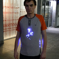 LED Shirt Lights Up When You’re Bombarded by Bluetooth