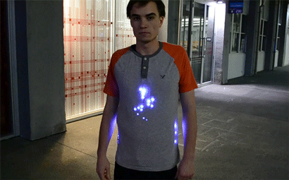 LED Shirt Lights Up When You’re Bombarded by Bluetooth