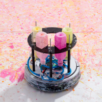 Retired Cleaning Robot Turned Into Abstract Expressionist Painter