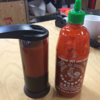 The Easiest Hands-Free Sriracha Dispenser Ever