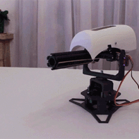 Adorable Automated Turret Launches Rubber Band Barrage