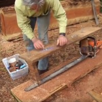 Turning a Log into a Wood Pile with a Simple Alaskan Mill