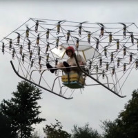 Man Builds Crazed 54-rotor Flying Vehicle