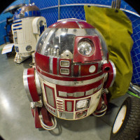 R2-D2 Parties Under Massive Disco Balls at Maker Faire Milwaukee