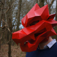 Fold These Amazing Geometric Animal Masks from Cardstock