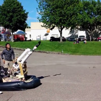 These Engineering Students Put a T-Shirt Launcher on Their Hovercraft