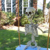 Just a Skeleton Swinging by Itself on Your Lawn