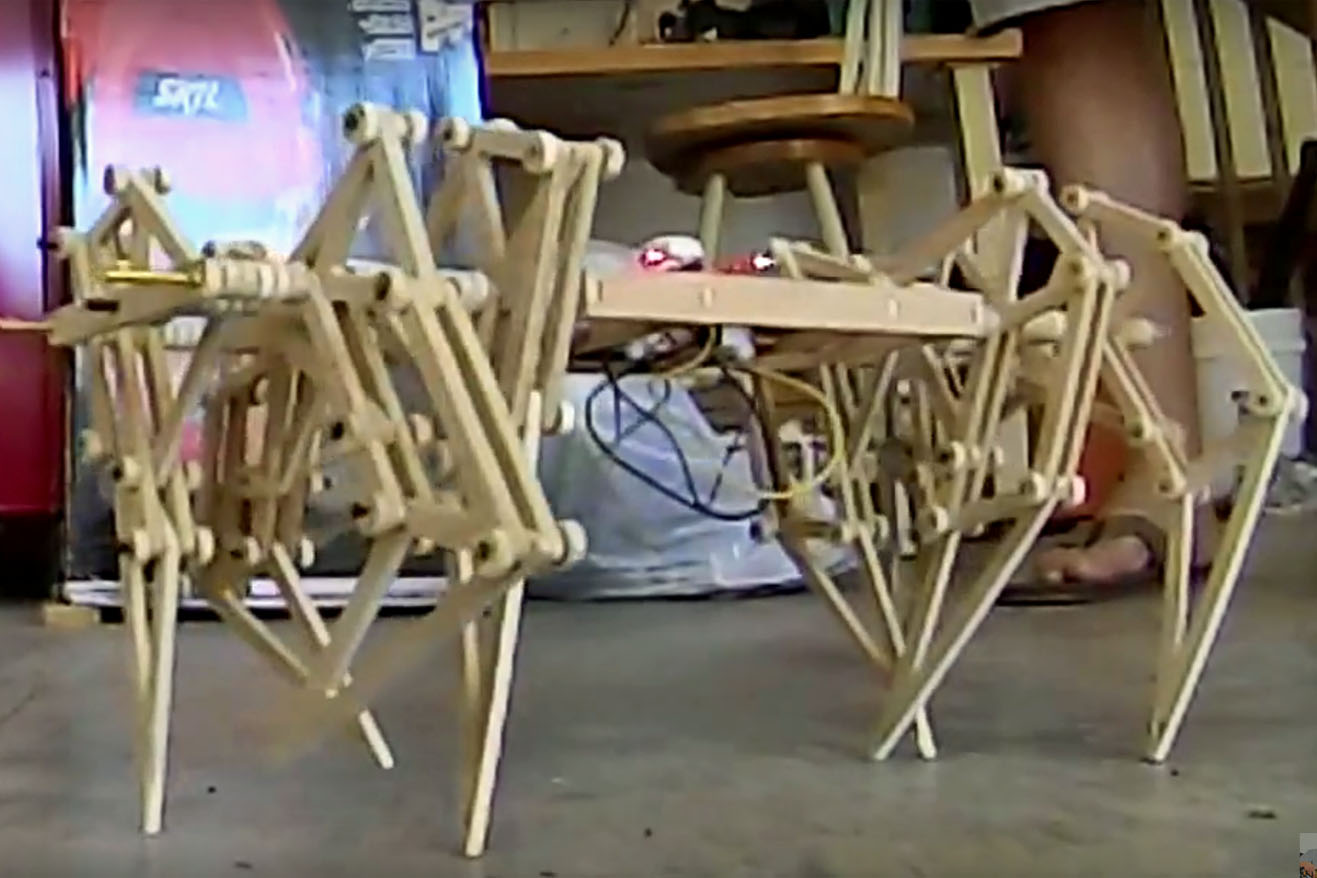 Reuse the Guts of a Cheap Quadcopter to Make a Mini Strandbeest