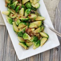 Thanksgiving Side Dish: Sautéed Brussels Sprouts with Maple Syrup and Bacon