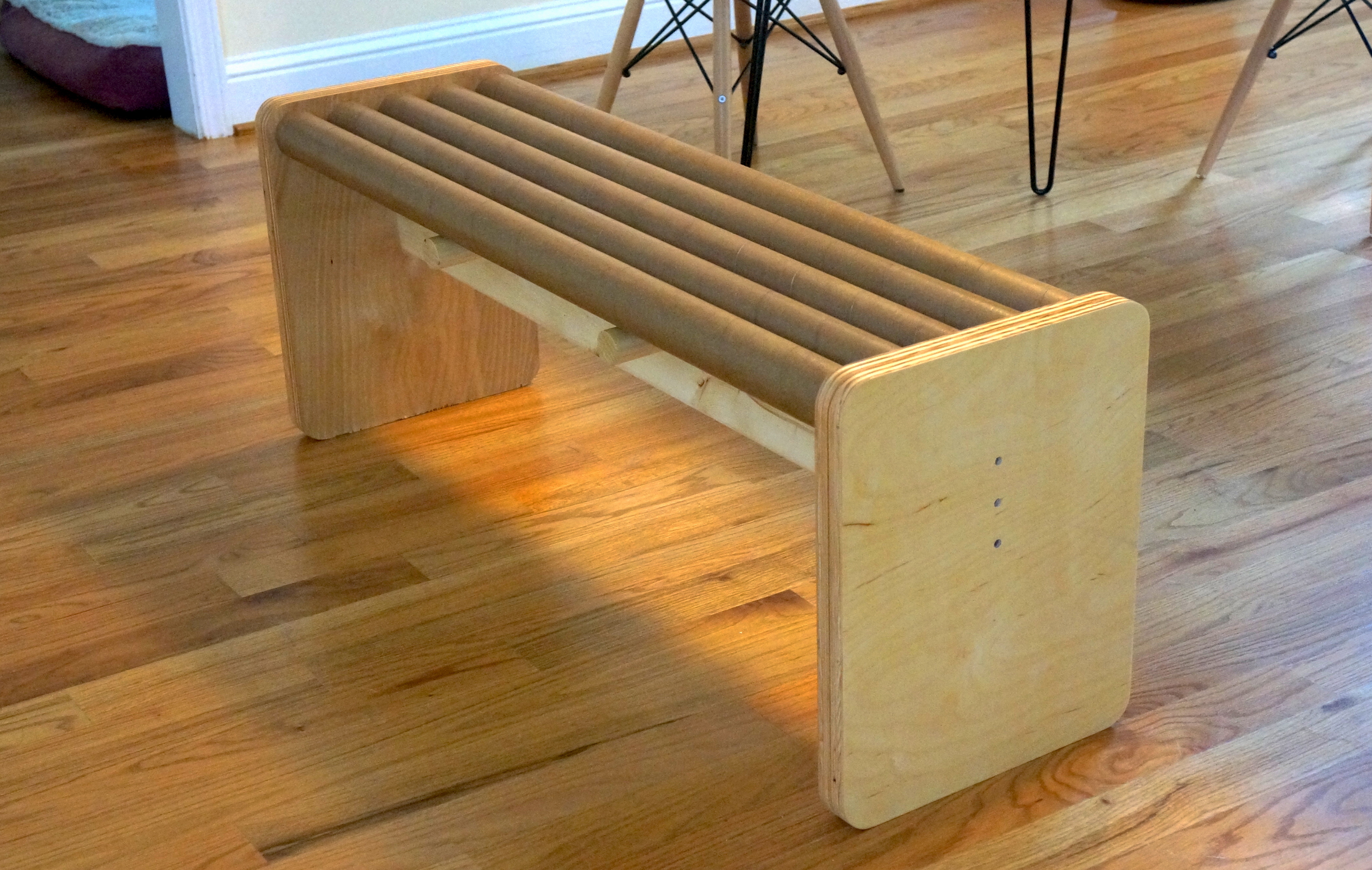 Build a Modern Bench With Cardboard Tubes | Make: