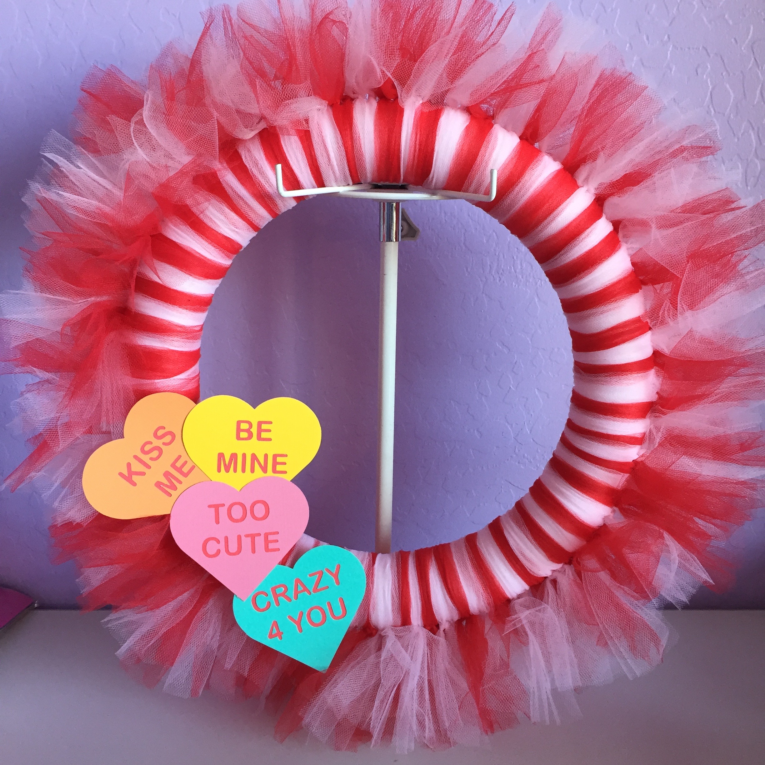 Make a Sweet and Simple Tulle Valentine’s Wreath
