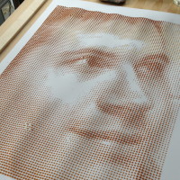 This Machine Prints Portraits with 8,000 Drops of Coffee