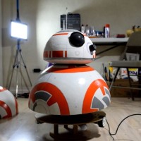 Kid Builds BB-8 Robot Out of Beach Ball, Roll-On Deodorant, and Speaker Magnets