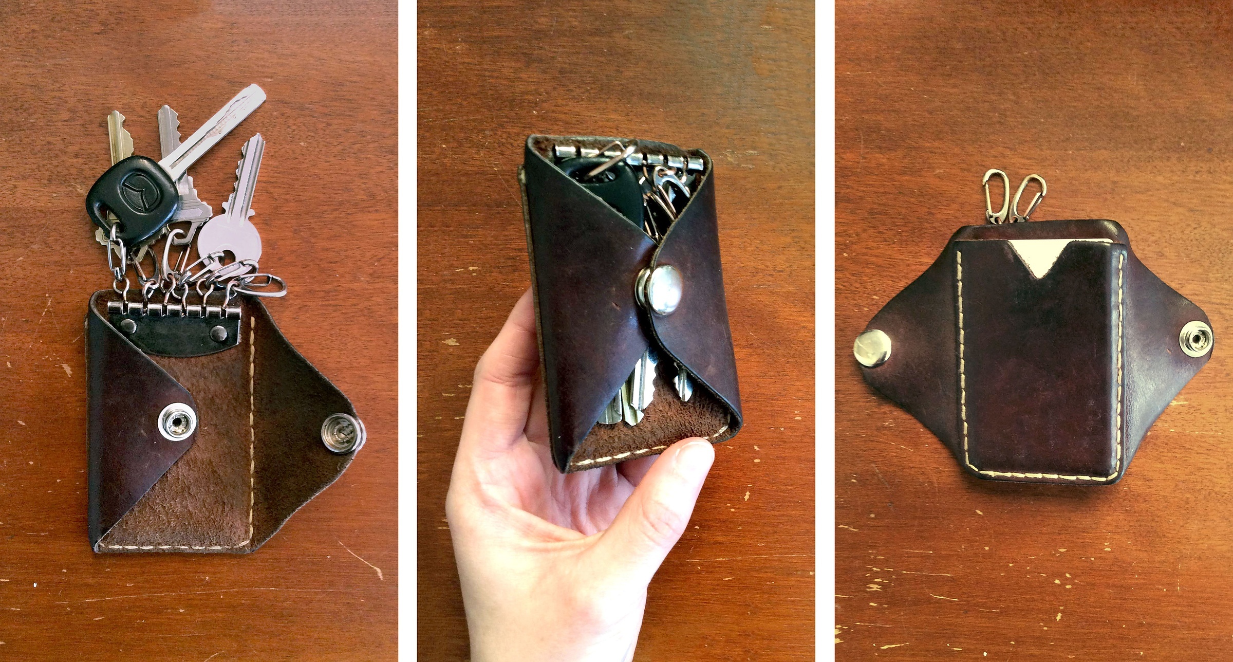Carry Less Stuff with a Minimalist Leather Wallet and Key Holder