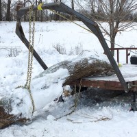 Woodworker Mods Trailer to Lift and Haul Fallen Logs