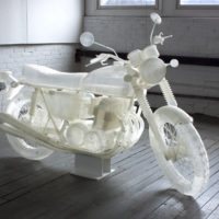 This Artist 3D Printed a Ghostly, Life-Size Motorcycle