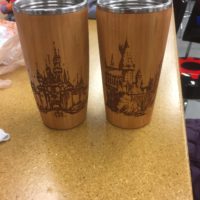 Laser Etching Beautiful Wood Carved Coffee Thermoses