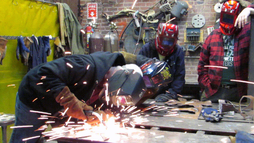 Sparks Fly with a Couple’s Welding Class on Valentine’s Day