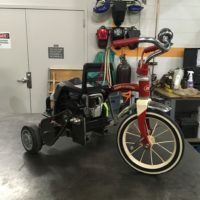 This Supercharged Tricycle Uses an Upcycled Chainsaw Motor