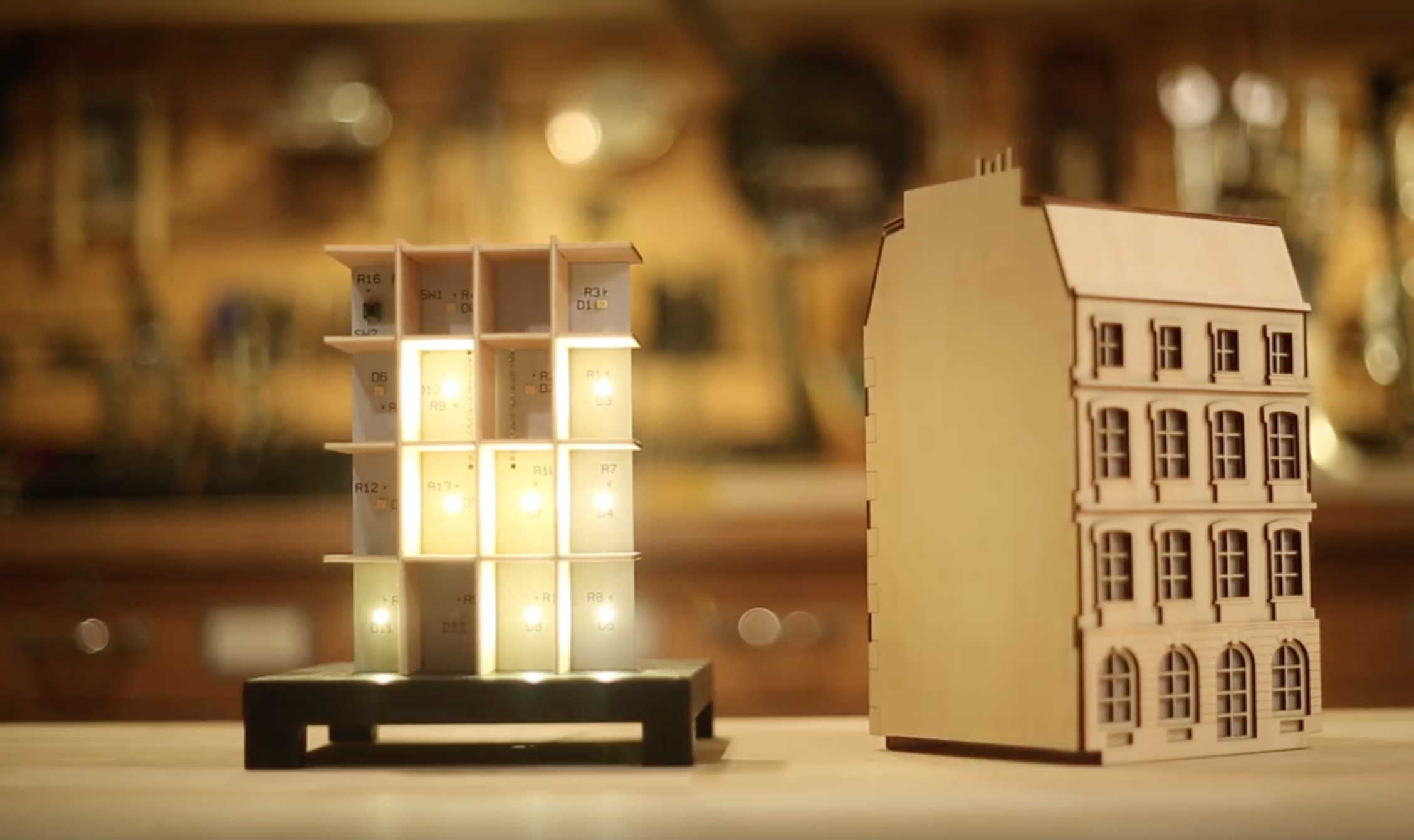 This Model Parisian Building Is Actually a Binary Clock - Make: