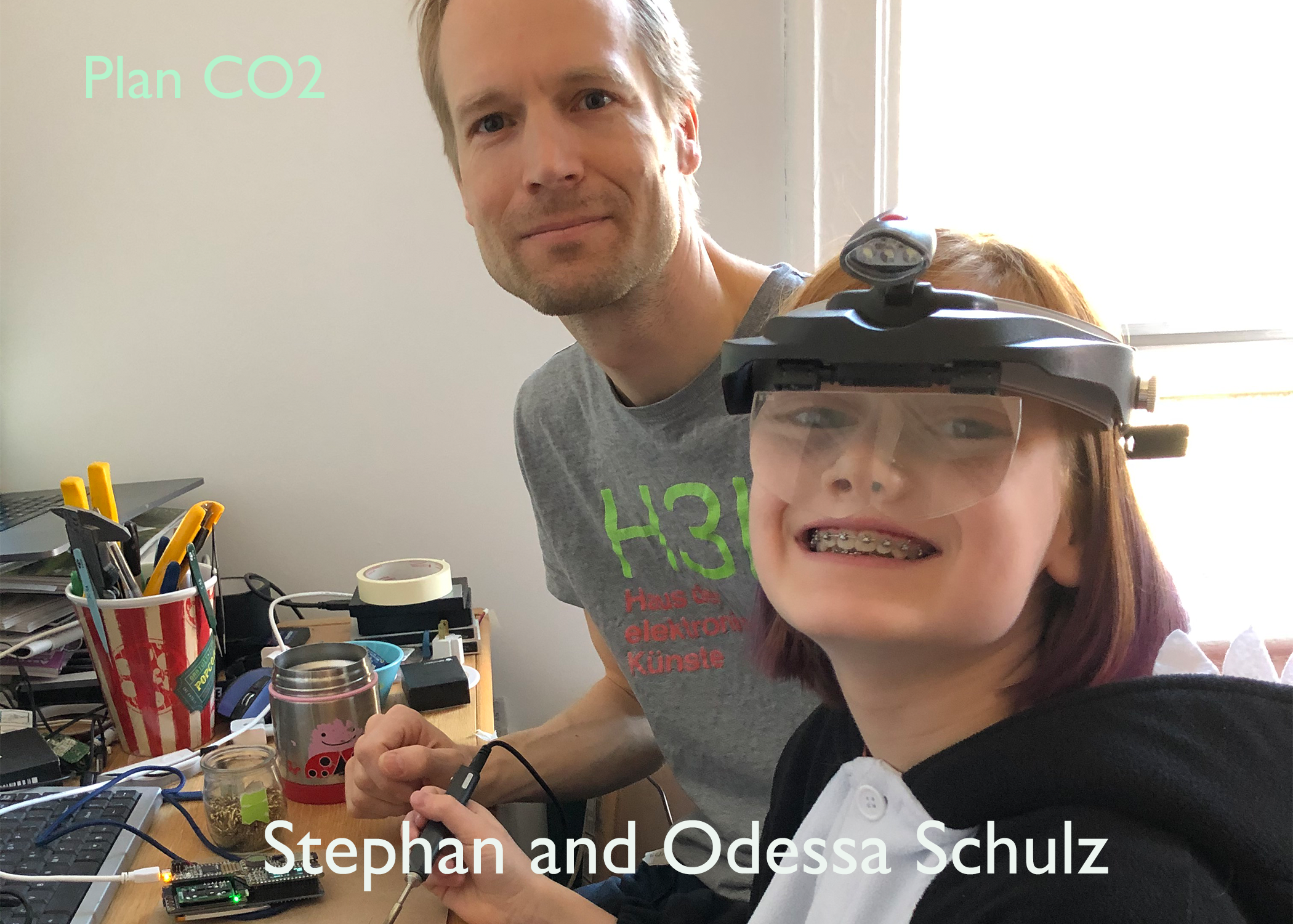 Stephan and Odessa Schulz at a workbench