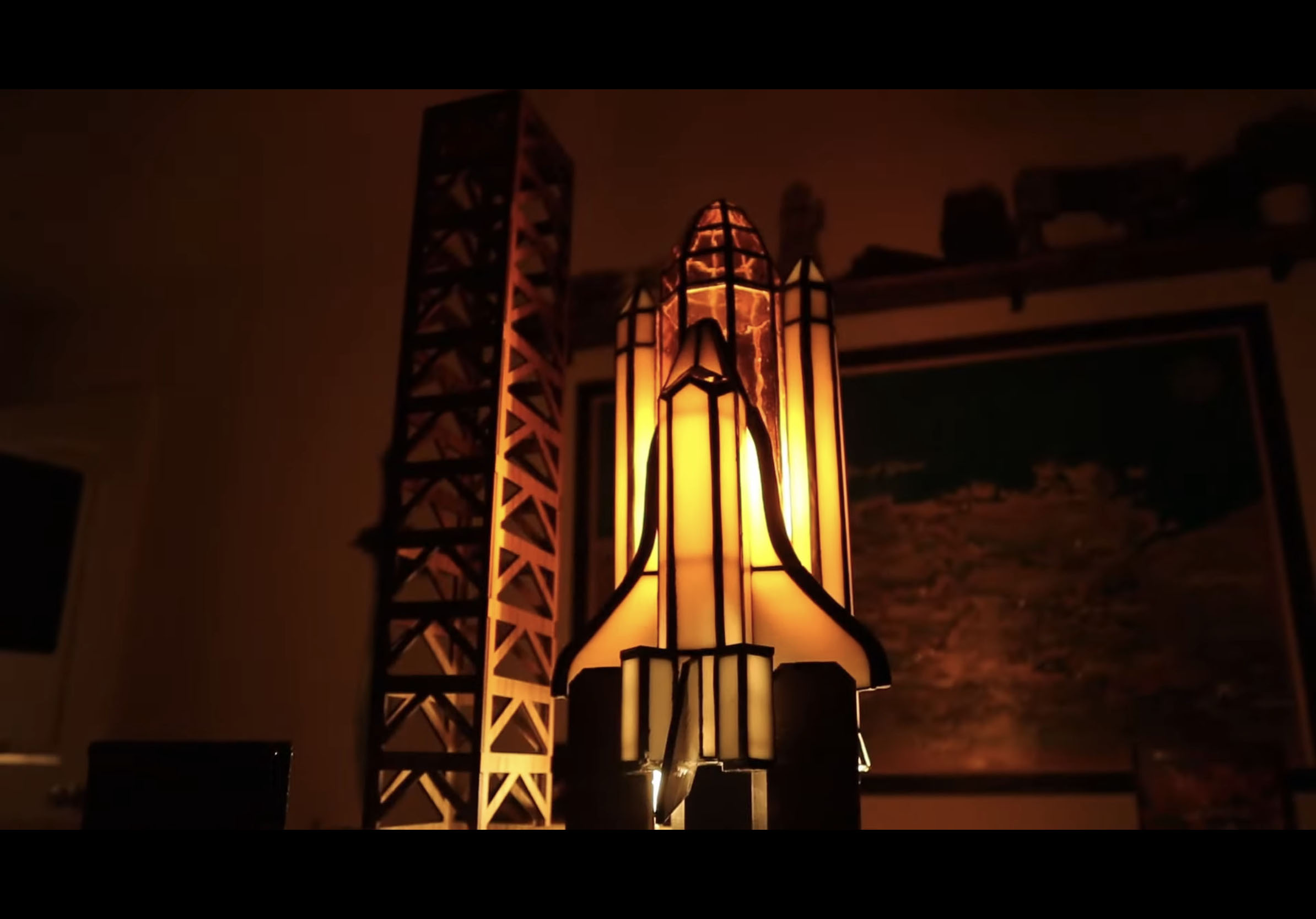 There Is No Cooler Lamp Than A Stained Glass Space Shuttle
