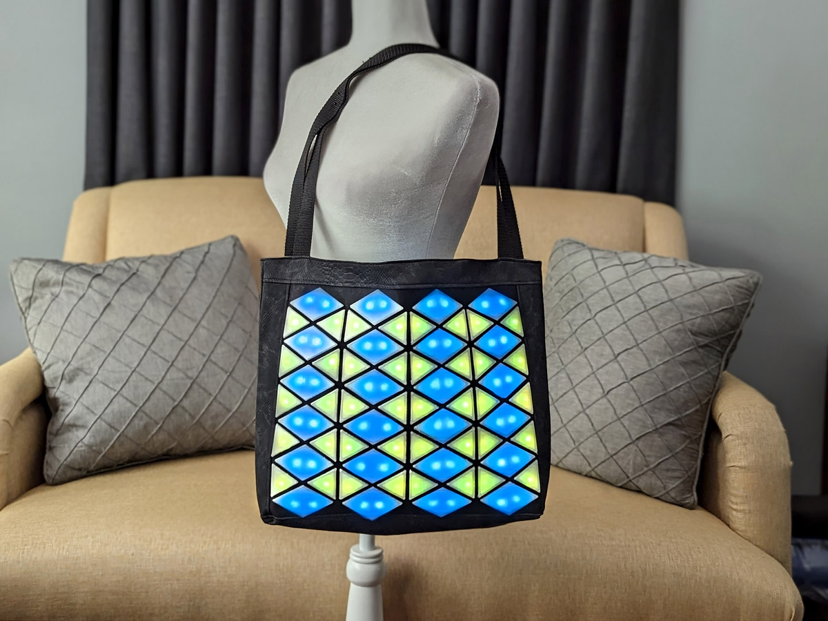 Bag to the Future: Sew a Trendy Messenger Bag With Light-Up LED Animations - makezine.com