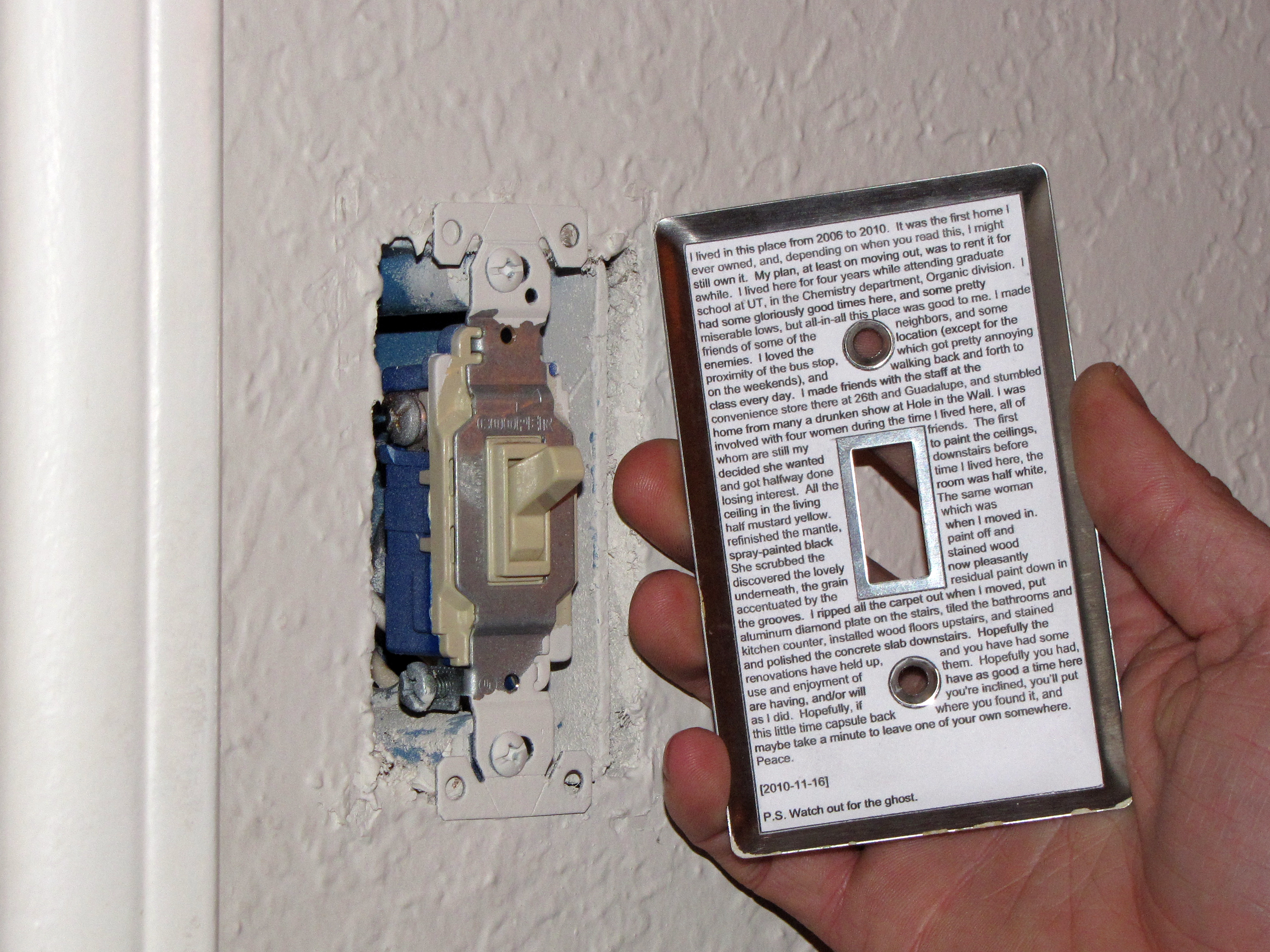 Light Switch Time Capsule