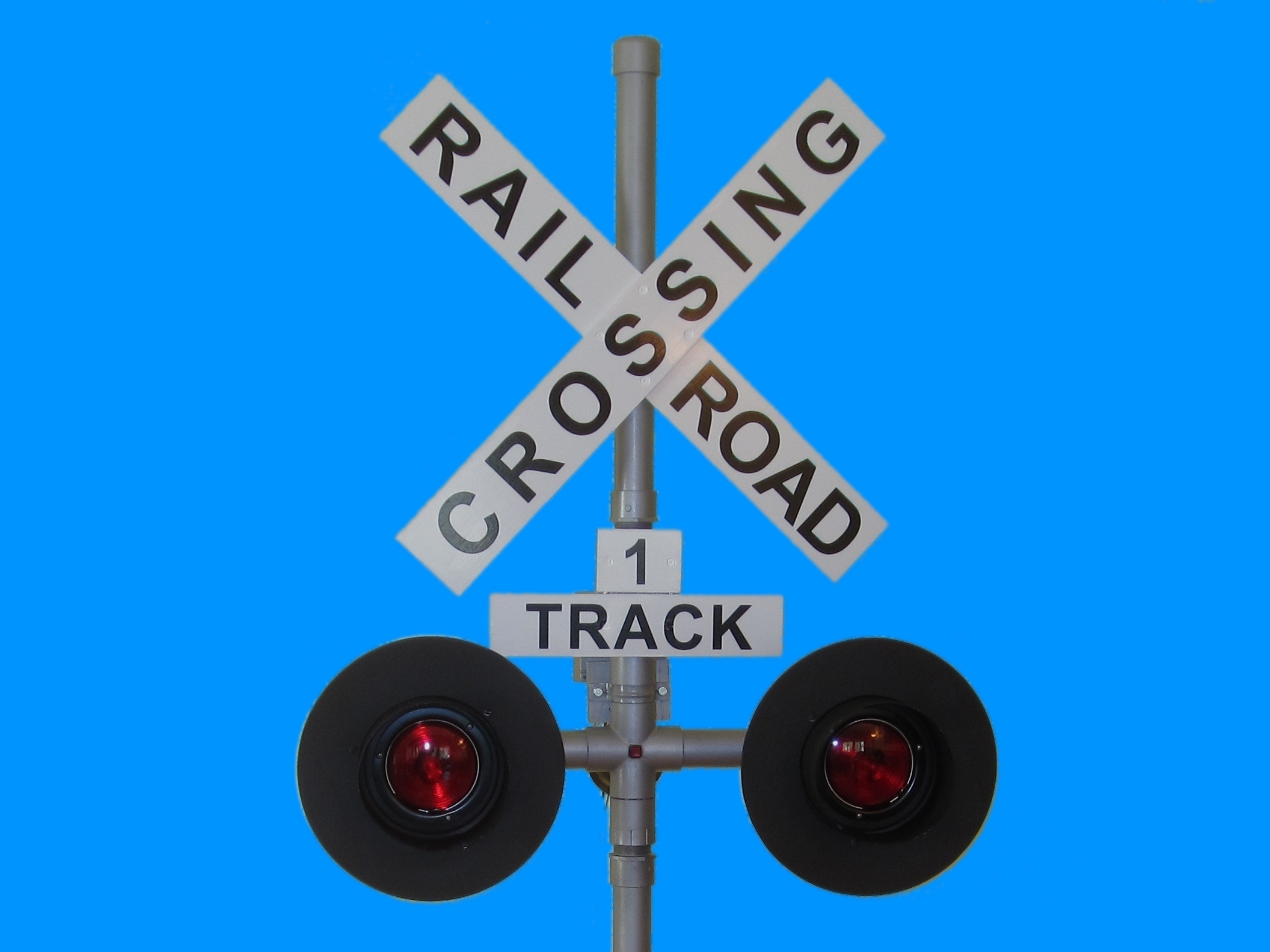 toy railroad crossing signal lights