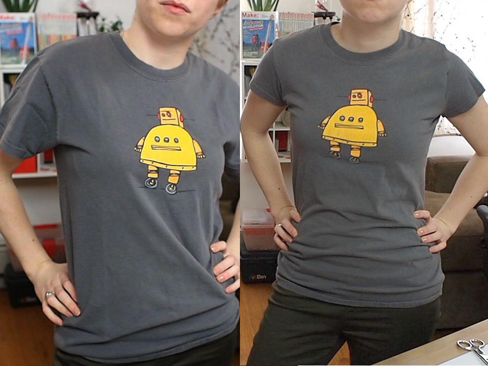 T-Shirt Mod: Boxy to Foxy